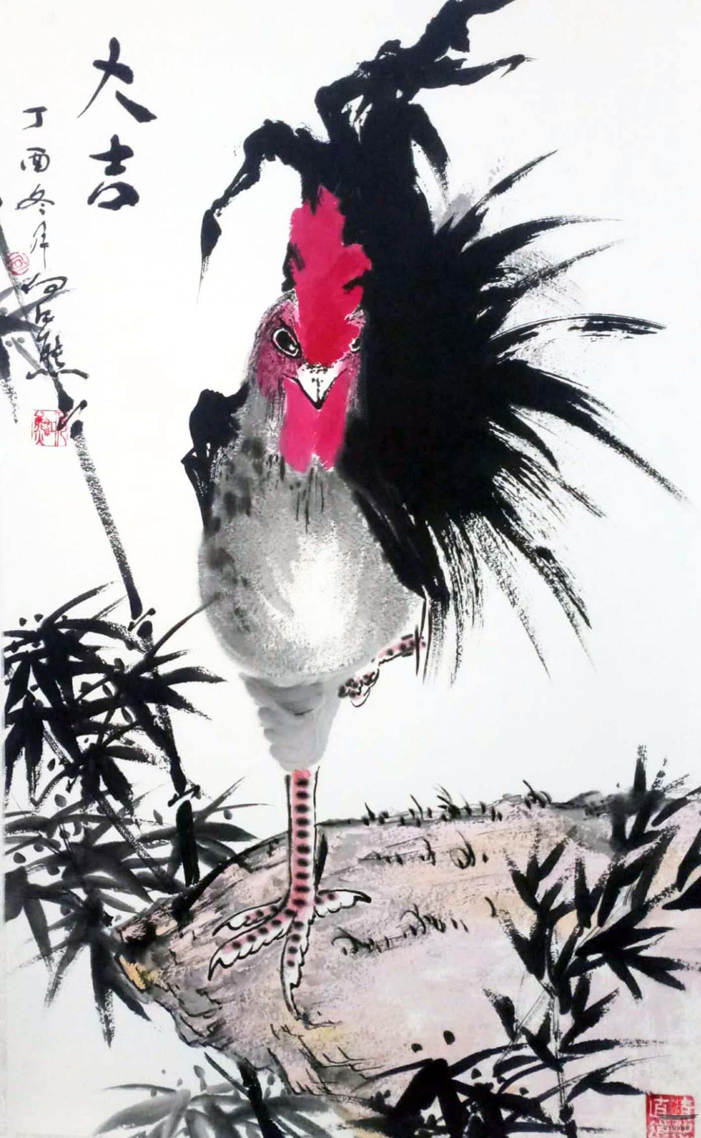 何江熊动物画《大吉》